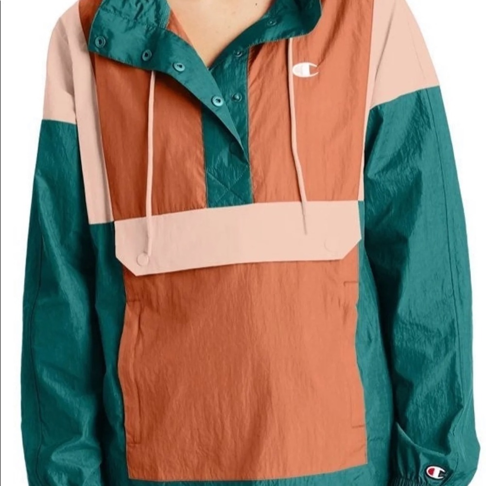 COPY - Champion color block nylon pullover windbreaker